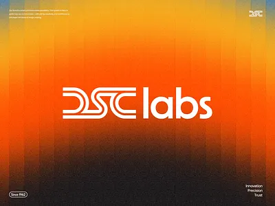 DSC Labs Rebrand brand branding broadcast chroma classic color film light livestream logo logomark media minimal movie photography rainbow retro video vintage wordmark