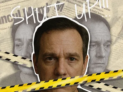 Shut Up Poster Design branding design editor graphic design identity illustrator minimalist papercut poster