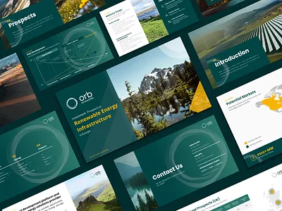 Investor Deck Design – Clean Energy with Purpose clean energy green tech green yellow investment deck investor deck pitch deck renewables slides design