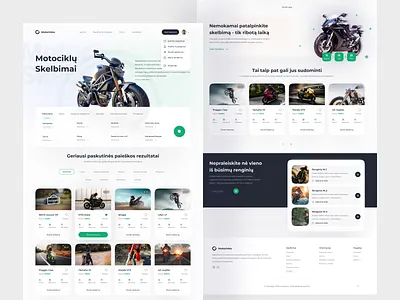 MotorBikes Marketplace - Landing Page bikes clean graphics design landingpage marketplace motor motorbikes ui ux webdesign