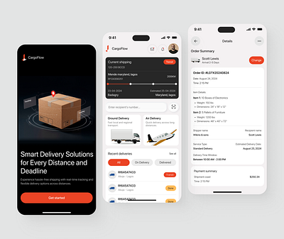 Logistics Mobile App Design cargo delivery app design logistics logistics app mobile mobile app mobile application mobileapp package product design transport ui uiux ux