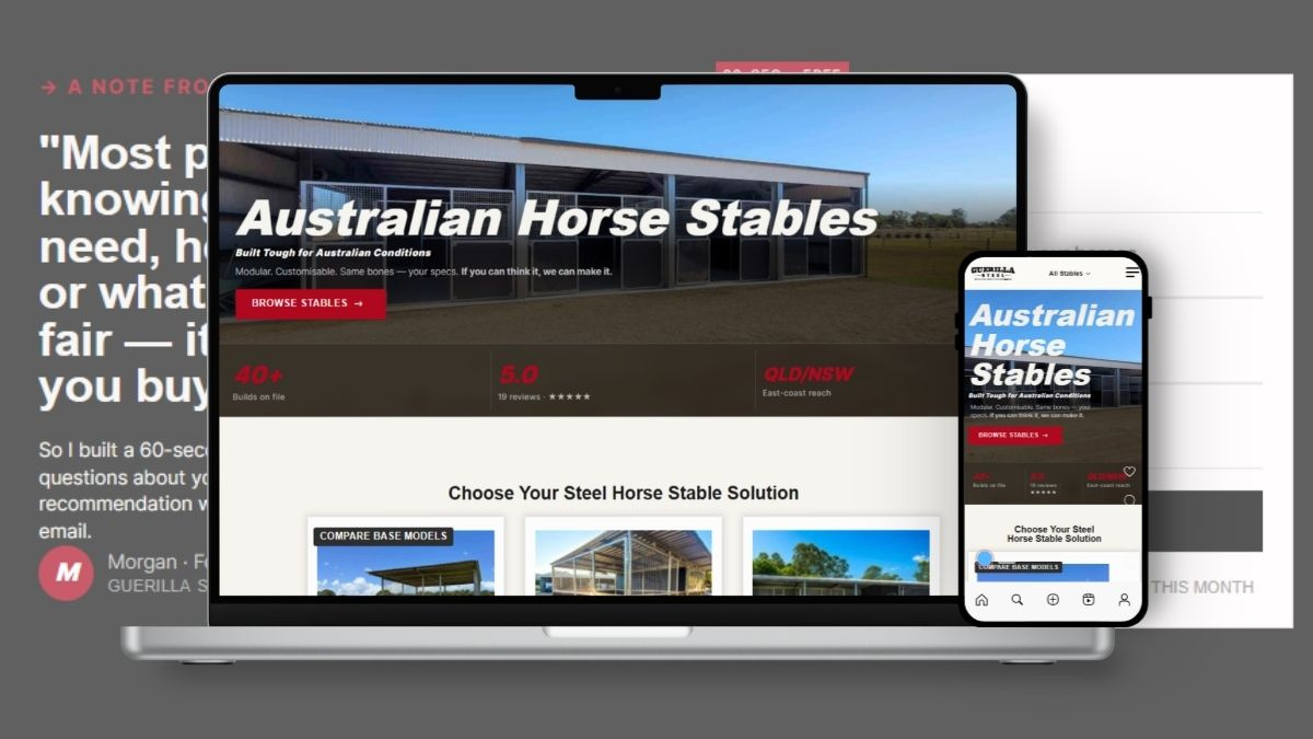 Guerilla Steel branding design web design website wordpress