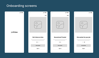 JobPulse app design branding design illustration job jobberman logo positive concept ui uiux user interface ux