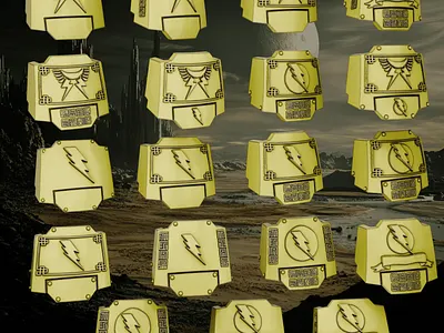 White Scars redemptor shoulders 3d 3d art 3d model 3d printing 3d sculpting blender design warhammer