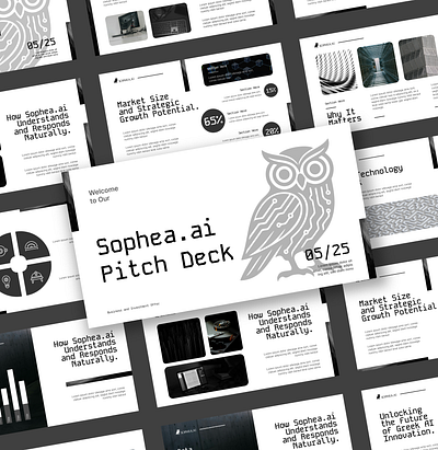Pitch Deck Design for Sophea.ai branding business canva slide design graphic design pitch deck powerpoint presentation slide