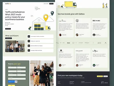 Saltbox landing page design and development web flow. branding clean design figma figma to webflow freelance freelance designer freelance developer freelancer home page illustration landing page tranding ui ux vector design web webflow webflow designer webflow developer website website design