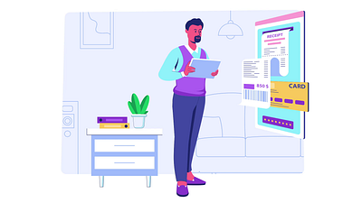 Interactive Payment Animation for Modern Financial App Experienc 2d animation app colorful creative design digital engaging finance graphics interaction interface modern motion payment technology user visual