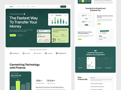 FItco - Finance Landing Page finance fintech investment landing page website