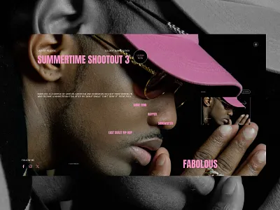 Hero Section - Fabolous art directed branding design editorial design fabolous graphic design hero section hip hop music musician singer ui user interface web design