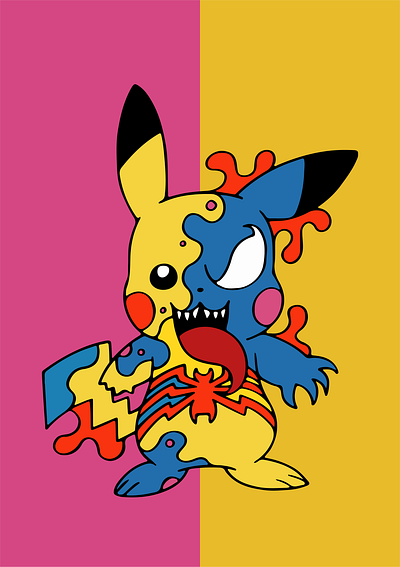 Pika+Venom design illustration illustrator vector vector art
