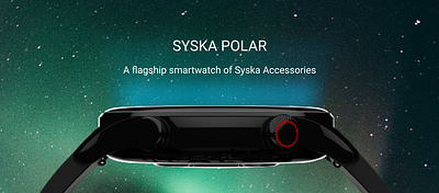 SYSKA POLAR: The Flagship Smartwatch by Syska Accessories 3d appdesign graphic design interface interfacedesign smartwatch ui uiux ux watchinterface