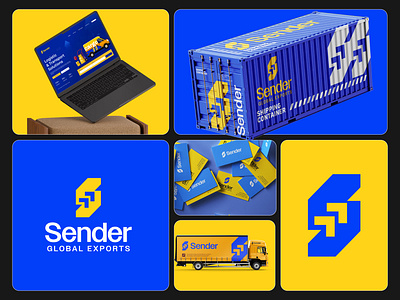 Sender- Transport, Courier, Shipping, or Logistics Logo Design a logo brand identity branding courier company courier logo creative transport logo delivery logo graphic design logistic logistics website logo logo design logo designer logo trends modern logo s arrow logo shipment shipping tech branding transport logo