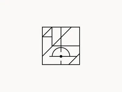 Sideline - Mark ballpark basketball branding courts design football goal goal line graphic design illustration layout lines logo mark markings soccer sports