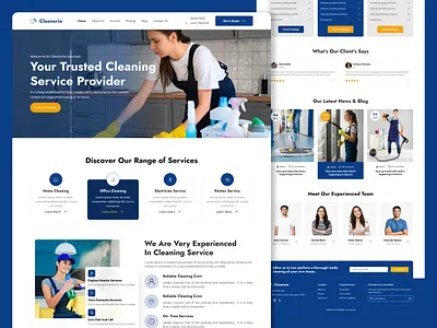 Cleaning service UIUX design animation apps branding clean cleaning website design identity landing page logo modern proffetionnal ui ui designe uiux ux visual web design website website design wordpress