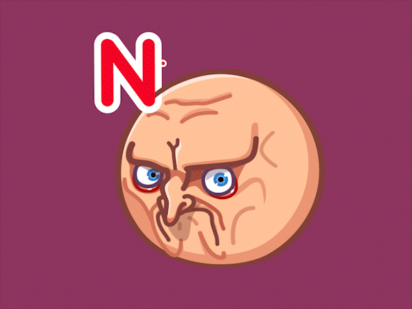 No! adobe aftereffects animated animation design emoji illustration no smile sticker telegram