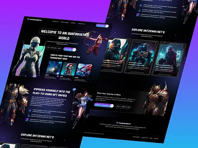 🎮 Gaming Tournament Website UI Design ⚔️ engaging gaming website landing page modern design tournament ui uiux ux website