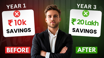 Saving Money YouTube Thumbnail design graphic design graphicdesign thumbnail thumbnaildesign thumbnails youtube youtubethumbnail youtubethumbnaildesign