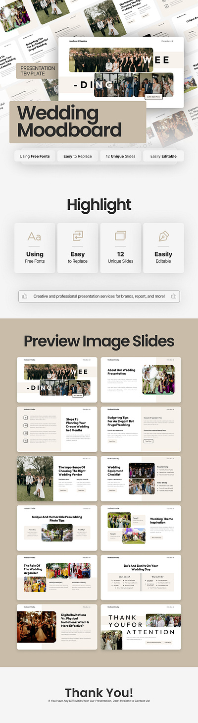 Wedding Mood Board Presentation | PPT-KEY-GSL theme