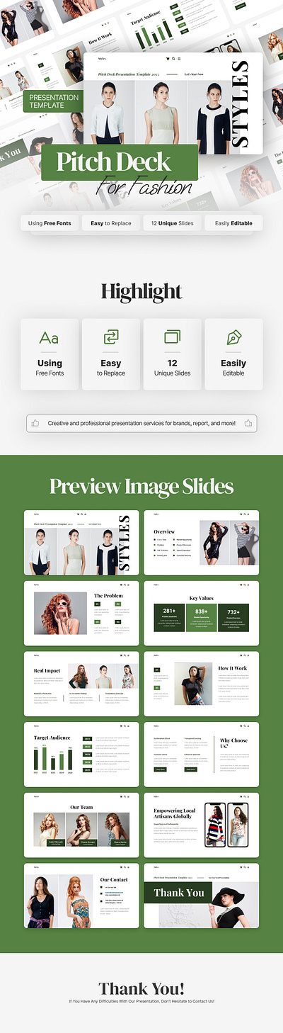 Pitch Deck For Fashion | PPT-KEY-GSL lookbook