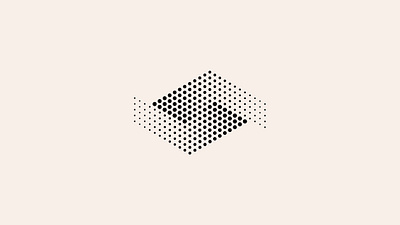 Dots abstract branding cosmodrome art creative design dot geometric graphic design halftone illustration logo logotype malina cosmica mark modern portfolio rhombus sale symbol vector