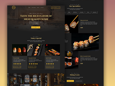 Restaurant Website | UX/UI Landing Page graphic design landing page landing page design restaurant ui ux ui web design website website design