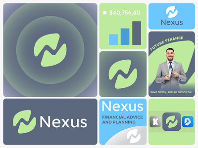 Nexus, Financial Advice & Planning Logo bank banking brand brand identity branding elegant finance financial icon illustration lettermark logo logotype minimalist modern monogram newlogos symbol unusedlogos visual branding