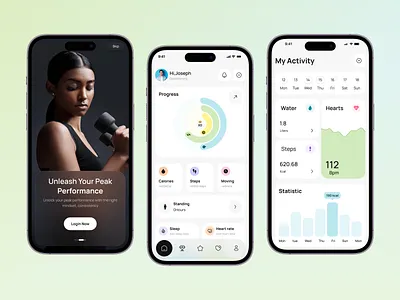 Fitness Tracker Mobile App activity app design exercise fitness app fitness tracker gym health app health tracker ios app design mobile mobile app track tracker ui ux workout
