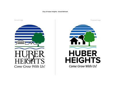 City of Huber Heights - Brand Refresh brand design brand identity brand identity design brand refresh branding city branding design government logo logo design logo designer modern ohio ohio logo state