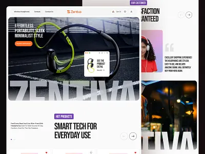 Zentiva – High-End Headphone eCommerce Experience 3d 3d interaction design ai agents ai agents landing page app branding conversion optimization design dtc brand ecommerce landing page framer development graphic design headphone ecommerce illustration logo responsive design saas tech product website webflow landing page website