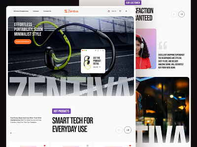 Zentiva – High-End Headphone eCommerce Experience 3d 3d interaction design ai agents ai agents landing page app branding conversion optimization design dtc brand ecommerce landing page framer development graphic design headphone ecommerce illustration logo responsive design saas tech product website webflow landing page website