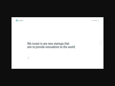 Catapult – VC Investment Website UI app design branding clean design design interaction design typography ui user experience web design