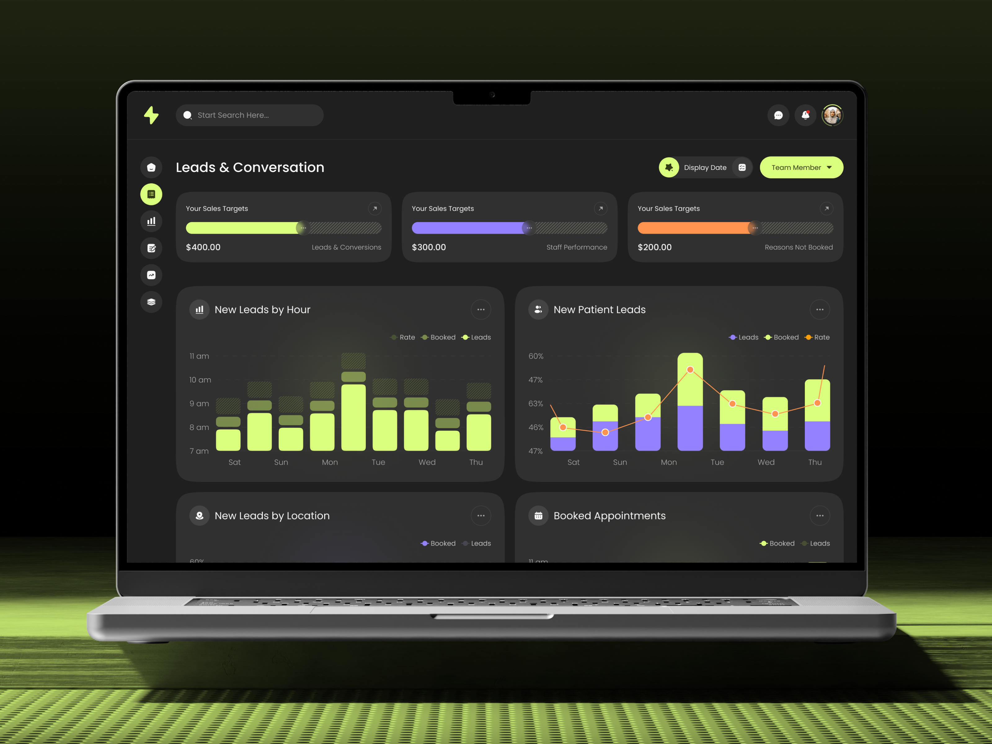 Medical CRM Dashboard – Leads & Conversation Page conversational ui crm crmdesign crmsoftware dashboard doctors healthcareui healthmanagement leadsmanagement medical medicalcrm medtech modernui patientmanagement uiuxdesign webappdesign