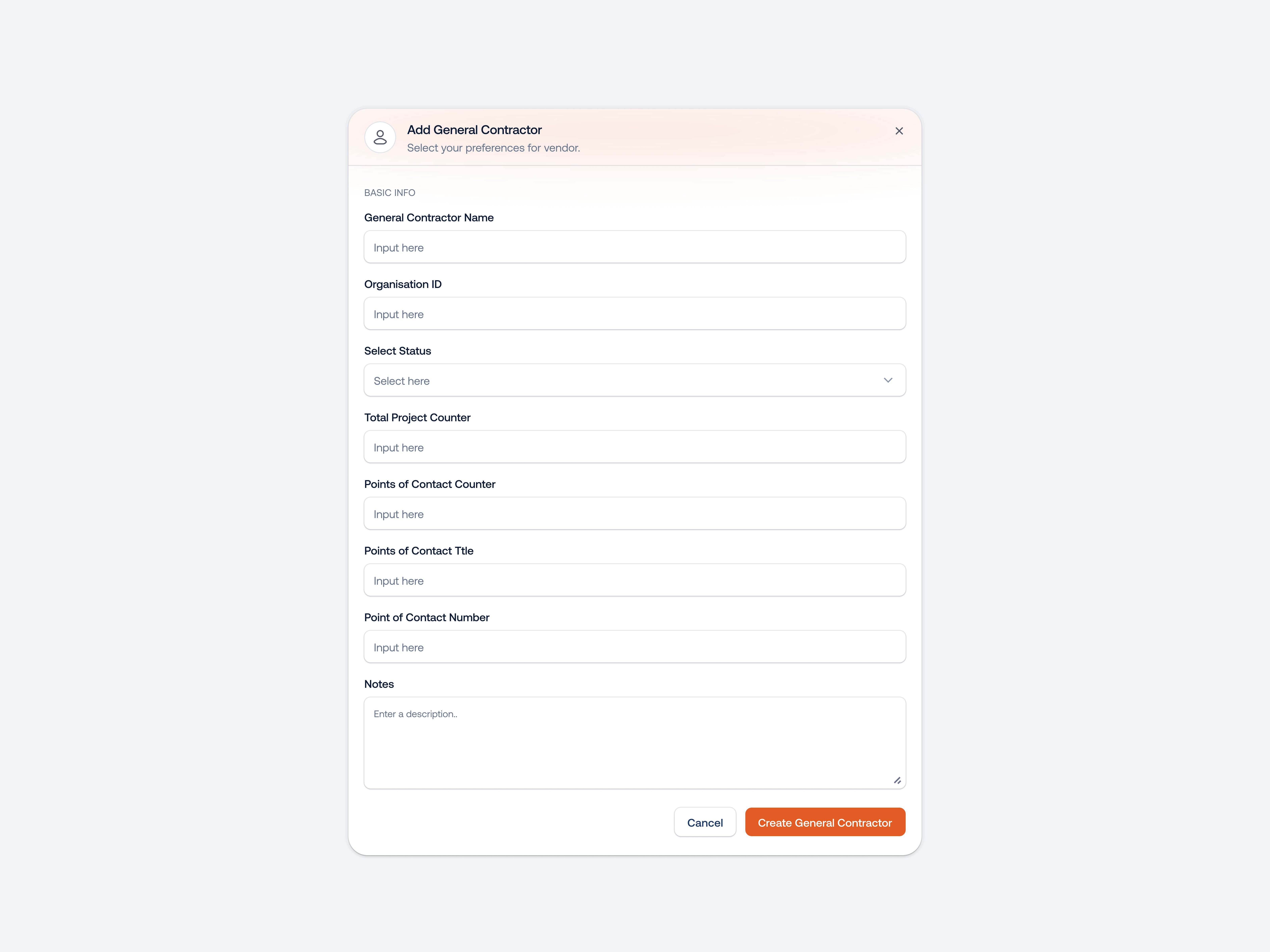 Solar Platform - Add General Contractor clean ui component dashboard energy modal pop up product design saas design solar solar management ui desig ui design webapp