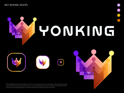 YONKING LOGO DESIGN brand identity branding crown design graphic design icon identity illustration king logo logo design logo mark logodesign logos logotype modern logo royal simple typography y logo