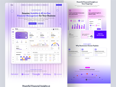 Financial SaaS Landing Page b2b bank finanacial saas landing page finance financial fintech fintech app fintech saas design fintech saas landing page landing page payment platform product design saas saas design saas landing page startup uiux ukdesign webflow