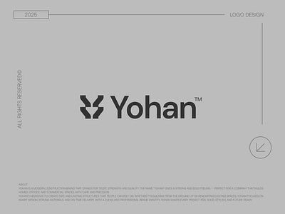 Logo Design for a construction Brand. architecture branding building logo column construction logo creative logo design geometric logo graphic design home logo house logo icon letter y logo logotype modern logo pillar logo popular property logo real estate logo