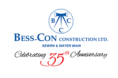 Bess-Con Construction Ltd. Celebrating 35 years logo Recreate logo