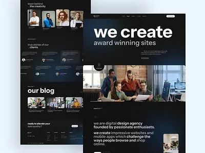 Web Design Agency – Landing Page UI a bold agencywebsite creativeagency desingporfolio digitalstudio dribbble figmadesing figmaweb landingpage mobile ui uiui web desing agency webagency webdesing