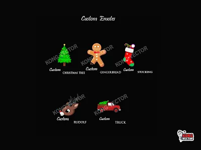 Custom Twitch Emotes cartoon christmas design emoji emote emotes illustration twitch twitchemote twitchemotes