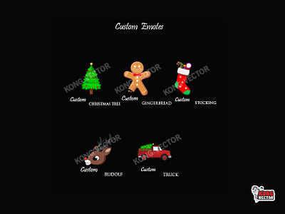 Custom Twitch Emotes cartoon christmas design emoji emote emotes illustration twitch twitchemote twitchemotes