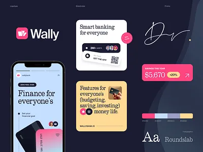 Wally Fintech Branding brand brand guidelines brand identity brand sign branding graphic design halo lab identity logo logo design logotype marketing packaging smm visual identity