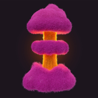 Tiny nuclear explosion 3d apocalypse blender3d bomb boom cartoon child cute explosion felt funny fur nuclear render soft tiny toy war