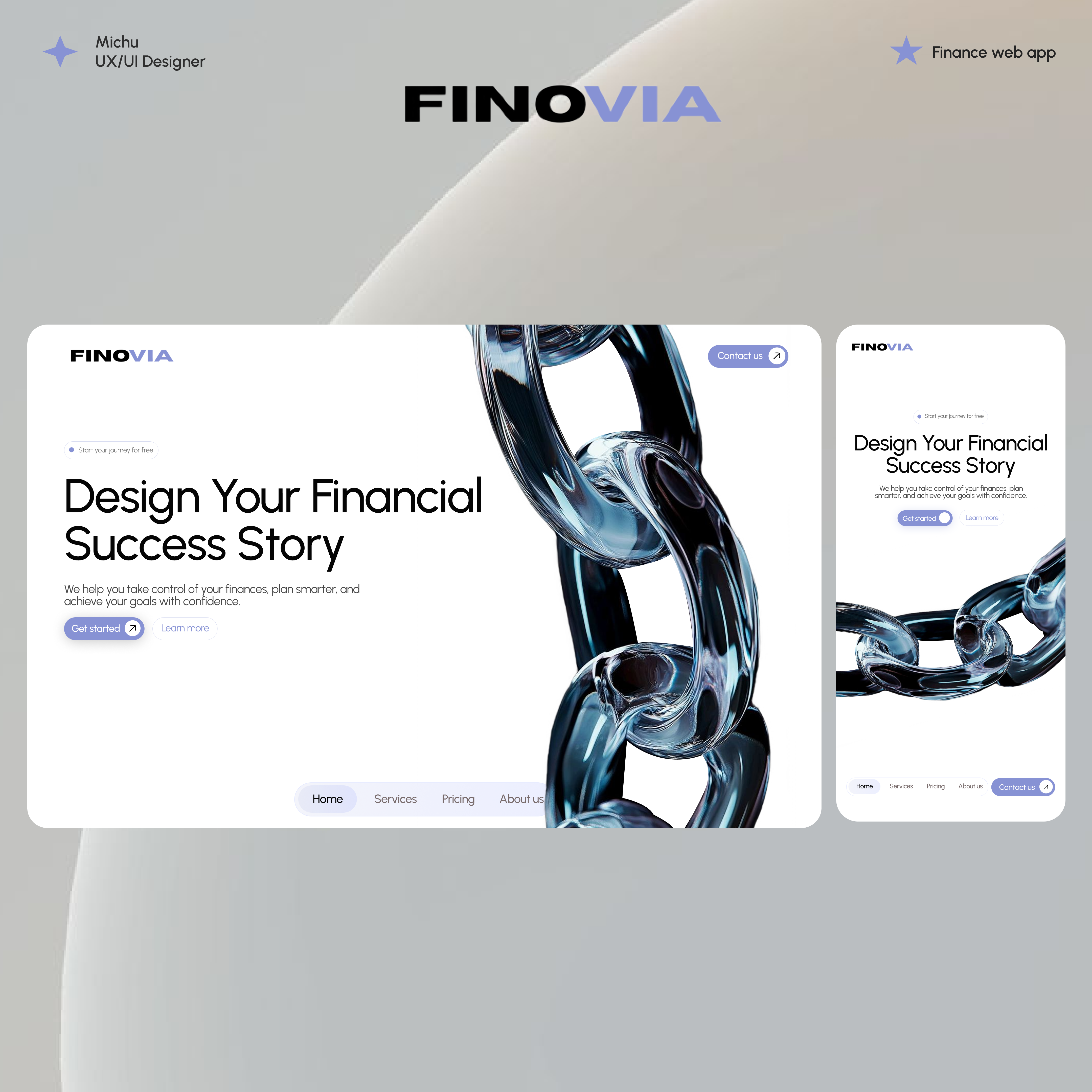Finance website ( hero section ui design) app app design figma finance website design landing page responsible design user interface website design