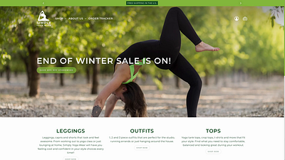 Simply Yoga Wear Shopify Store advertising agency design digital marketing dropshipping ecommerce seo shopify web design