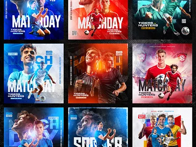 Banners, PSD Templates, Posters & Ad Content for Facebook, Insta banner creative sports layout design football poster game day poster instagram post design pinterest poster poster poster design social media post design sports