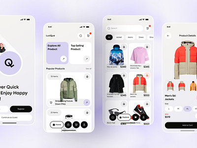 E-Commerce Shopping Mobile App app app design e commerce ecommerceapp ecommerceux fashion ios mobile mobile app mobile ui onlineshoppingapp shopping shoppingapp ui ui design uiux