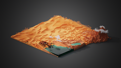Malarok Desert - Voxel Art 3d design digital digitalart magicavoxel render voxel voxelart