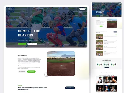 Baseball Academy – Landing Page UI Design academy baseball baseball academy baseball sports coaching landing page minimal modern website sports academy landing page sports landing page sports services sports website ui uiux web design website