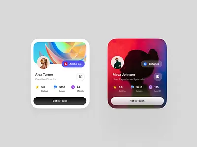 Profile UI Cards dashboard figma interface ui ui kit ux web