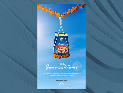 Janmashtami Festival Story Design advertisement branding festival india indian festival janmashtami krishna marketing post poster poster design product marketing social media post